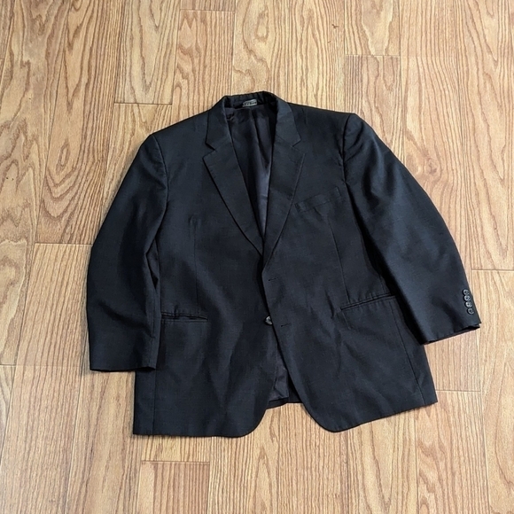 Jos A Bank 100% wool charcoal sport coat blazer, size 46R - Picture 1 of 4